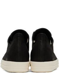 Baskets basses en cuir noires Rick Owens