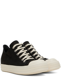 Baskets basses en cuir noires Rick Owens