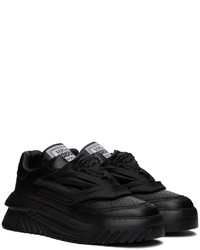 Baskets basses en cuir noires Versace