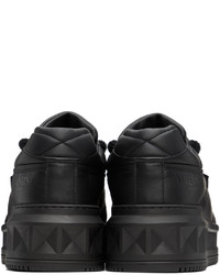 Baskets basses en cuir noires Valentino Garavani