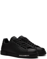 Baskets basses en cuir noires Dolce & Gabbana