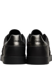 Baskets basses en cuir noires Dolce & Gabbana