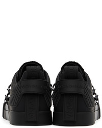 Baskets basses en cuir noires Dolce & Gabbana