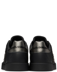 Baskets basses en cuir noires Dolce & Gabbana