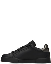 Baskets basses en cuir noires Dolce & Gabbana