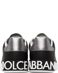 Baskets basses en cuir noires Dolce & Gabbana