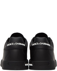 Baskets basses en cuir noires Dolce & Gabbana