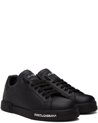 Baskets basses en cuir noires Dolce & Gabbana