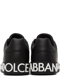 Baskets basses en cuir noires Dolce & Gabbana