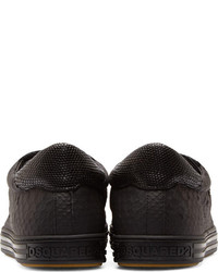 Baskets basses en cuir noires DSQUARED2