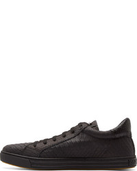 Baskets basses en cuir noires DSQUARED2