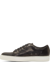 Baskets basses en cuir noires Lanvin