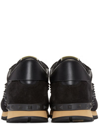 Baskets basses en cuir noires Valentino