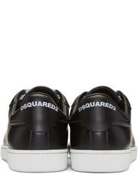 Baskets basses en cuir noires DSQUARED2