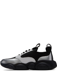 Baskets basses en cuir noires Moschino