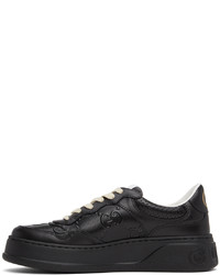 Baskets basses en cuir noires Gucci