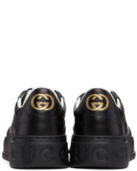 Baskets basses en cuir noires Gucci