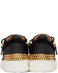 Baskets basses en cuir noires Giuseppe Zanotti