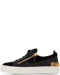 Baskets basses en cuir noires Giuseppe Zanotti