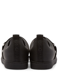 Baskets basses en cuir noires DSQUARED2