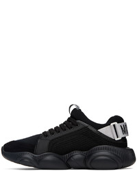 Baskets basses en cuir noires Moschino