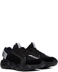 Baskets basses en cuir noires Moschino