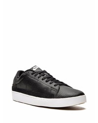 Baskets basses en cuir noires Nike