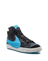 Baskets basses en cuir noires Nike