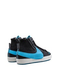 Baskets basses en cuir noires Nike