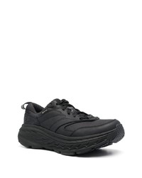 Baskets basses en cuir noires Hoka One One