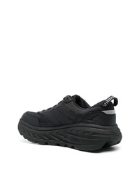 Baskets basses en cuir noires Hoka One One