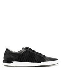 Baskets basses en cuir noires BOSS