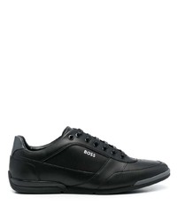 Baskets basses en cuir noires BOSS