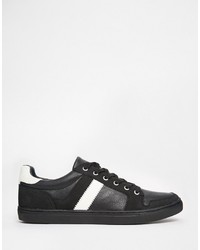 Baskets basses en cuir noires Asos