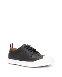 Baskets basses en cuir noires Thom Browne