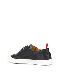 Baskets basses en cuir noires Thom Browne