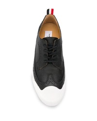 Baskets basses en cuir noires Thom Browne