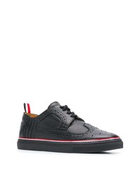 Baskets basses en cuir noires Thom Browne