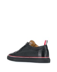 Baskets basses en cuir noires Thom Browne