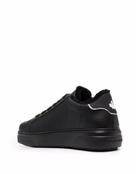 Baskets basses en cuir noires DSQUARED2