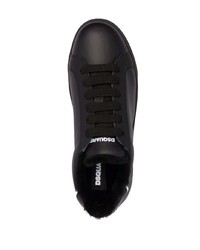 Baskets basses en cuir noires DSQUARED2