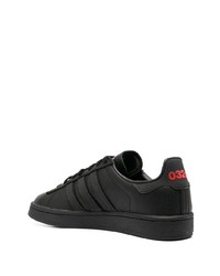 Baskets basses en cuir noires adidas by 032c