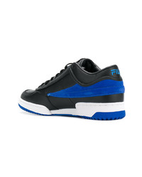 Baskets basses en cuir noires Fila