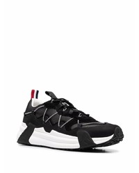 Baskets basses en cuir noires Moncler