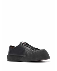 Baskets basses en cuir noires Marni