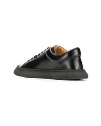 Baskets basses en cuir noires Jil Sander