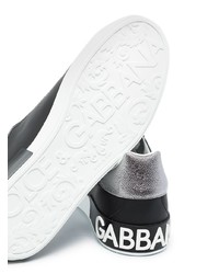 Baskets basses en cuir noires Dolce & Gabbana