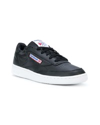 Baskets basses en cuir noires Reebok