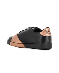 Baskets basses en cuir noires Ea7 Emporio Armani