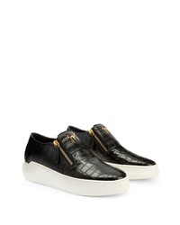 Baskets basses en cuir noires Giuseppe Zanotti